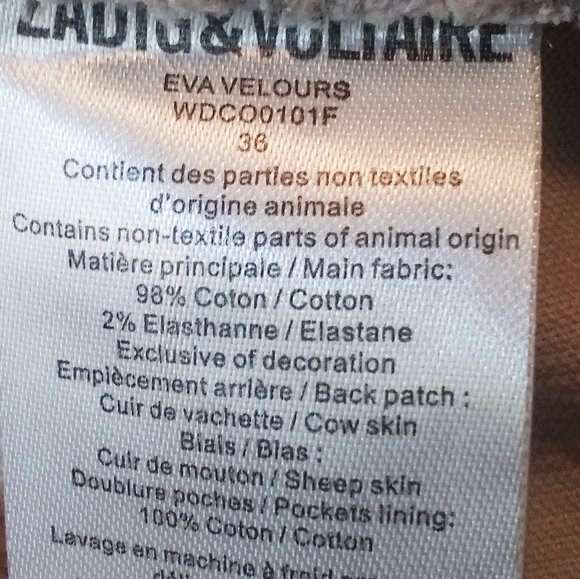 Zadig & Voltaire Eva Velours Skinny Corduroy Pants - Picture 11 of 12